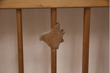 和製アンティーク　千鳥と雲のモチーフがアクセントになる御簾戸4枚セット(建具、簾戸、簀戸、葭戸、夏障子、すど、葦戸)(R-052102)