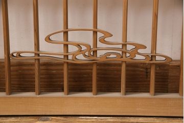 和製アンティーク　千鳥と雲のモチーフがアクセントになる御簾戸4枚セット(建具、簾戸、簀戸、葭戸、夏障子、すど、葦戸)(R-052102)