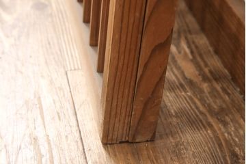 和製アンティーク　千鳥と雲のモチーフがアクセントになる幅広の御簾戸2枚セット(建具、簾戸、簀戸、葭戸、夏障子、すど、葦戸)(R-052103)
