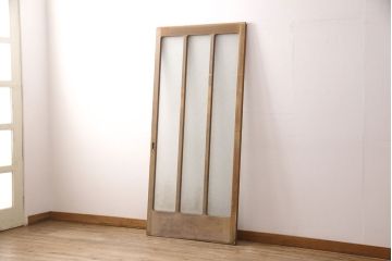 和製アンティーク ダイヤガラスがレトロな雰囲気たっぷりのガラス戸(建具、引き戸)(R-052105)