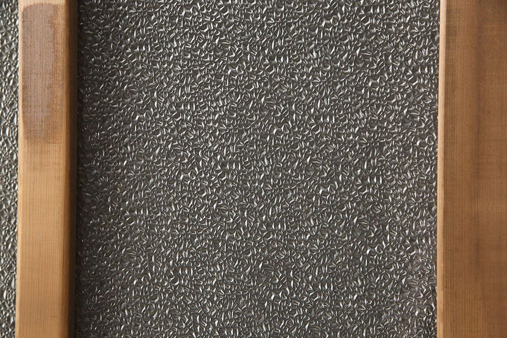 和製アンティーク ダイヤガラスがレトロな雰囲気たっぷりのガラス戸(建具、引き戸)(R-052105)