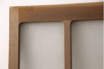 和製アンティーク ダイヤガラスがレトロな雰囲気たっぷりのガラス戸(建具、引き戸)(R-052105)