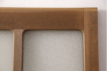 和製アンティーク ダイヤガラスがレトロな雰囲気たっぷりのガラス戸(建具、引き戸)(R-052105)