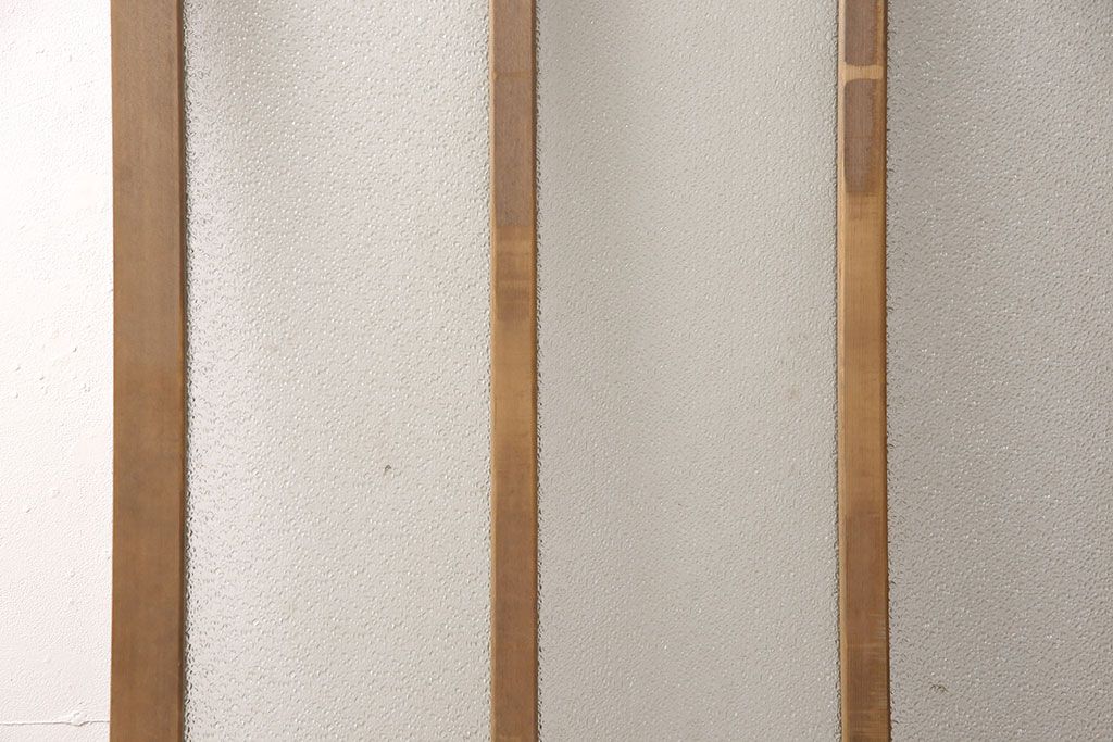 和製アンティーク ダイヤガラスがレトロな雰囲気たっぷりのガラス戸(建具、引き戸)(R-052105)