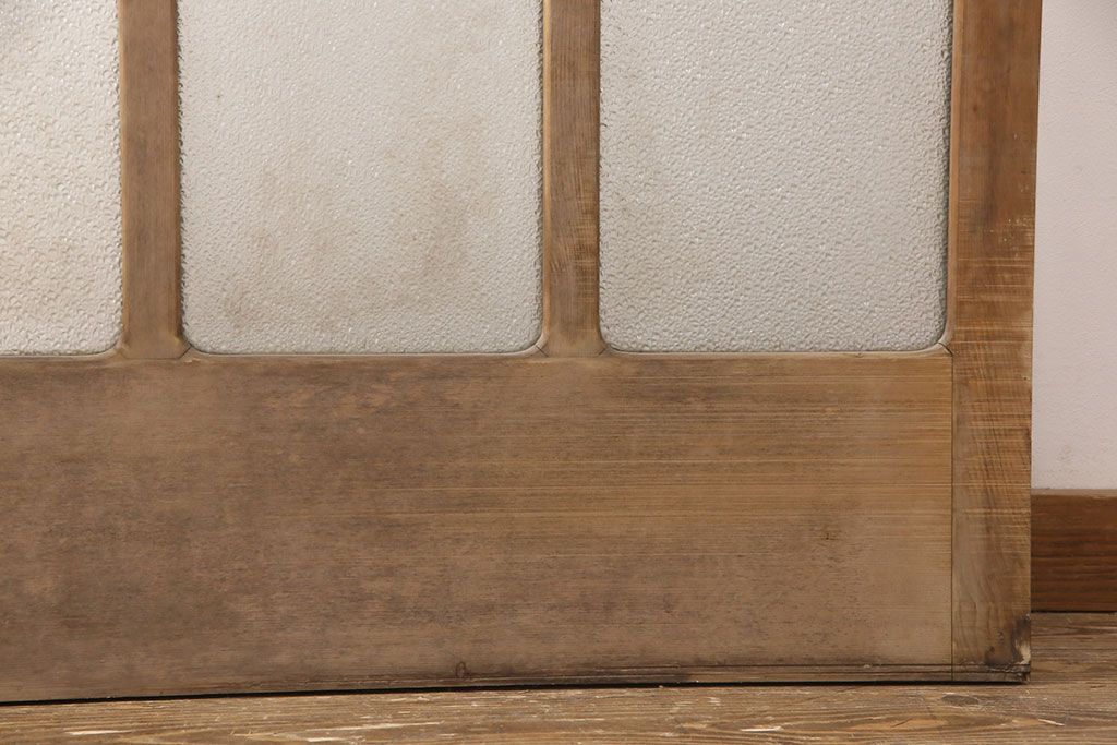 和製アンティーク ダイヤガラスがレトロな雰囲気たっぷりのガラス戸(建具、引き戸)(R-052105)