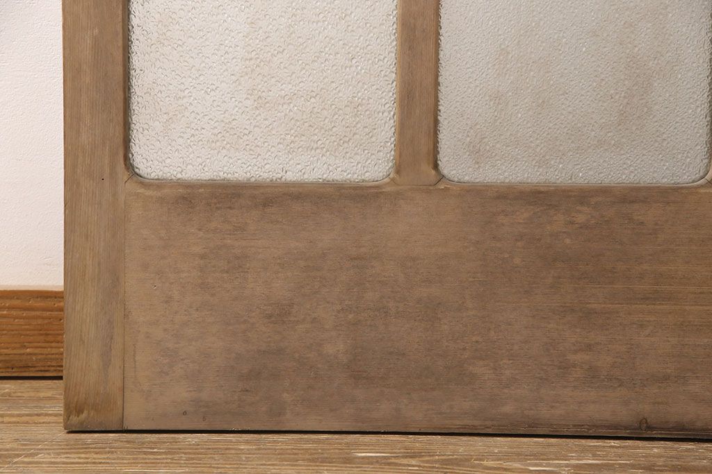 和製アンティーク ダイヤガラスがレトロな雰囲気たっぷりのガラス戸(建具、引き戸)(R-052105)