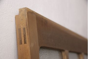 和製アンティーク ダイヤガラスがレトロな雰囲気たっぷりのガラス戸(建具、引き戸)(R-052105)