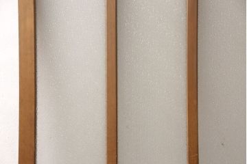 和製アンティーク ダイヤガラスがレトロな雰囲気たっぷりのガラス戸(建具、引き戸)(R-052105)