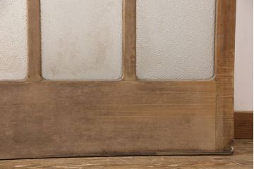 和製アンティーク　ダイヤガラスがレトロな雰囲気たっぷりのガラス戸(建具、引き戸)(R-052105)