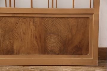 和製アンティーク　腰板杉材　こだわりの空間づくりにおすすめ!凝ったつくりのガラス戸2枚セット(建具、引き戸)(R-052106)