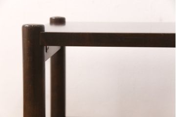 中古　美品　北海道民芸家具　シンプルな佇まいがお部屋に取り入れやすい板座のスツール(花台、サイドテーブル、飾り台)(R-052108)