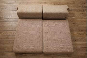 和製ビンテージ　北海道民芸家具　シックな大人空間におすすめの2人掛けソファ(2P、二人掛け、アームソファ、ヴィンテージ)(R-052112)