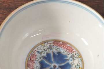 大清光緒年製　色絵染付蓋茶碗2客セット(伊万里、中国?)(R-052125)