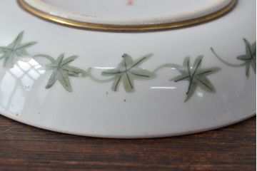明治〜大正　九谷焼　花鳥図　色絵　小皿5枚セット(和食器)(R-052127)
