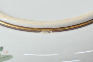 明治〜大正　九谷焼　花鳥図　色絵　小皿5枚セット(和食器)(R-052129)