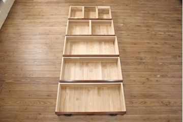 中古　美品　岩谷堂箪笥　力強い杢目と緻密な金具が存在感溢れる整理箪笥(チェスト、和タンス、収納箪笥、引き出し)(R-052135)