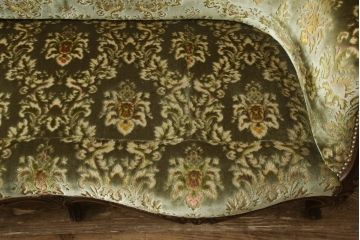 中古　美品　カリモク家具(karimoku)　domani(ドマーニ)　Louis(ルイ)XVシリーズ　ルイ15世　気品ある佇まいが高級感を醸し出す3人掛けソファ(アームソファ、三人掛け、3P)(定価約100万円)(R-052138)