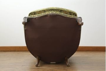 中古　カリモク家具(karimoku)　domani(ドマーニ)　Louis(ルイ)XVシリーズ　ルイ15世　優雅なひとときを演出してくれる1人掛けソファ(アームソファ、一人掛け、1P)(定価約48万円)(R-052139)