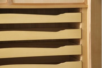 和製ビンテージ　希少　チーク材　激レア!!北欧デザインがお洒落な和服箪笥(和タンス、着物箪笥、衣装箪笥、ヴィンテージ)(R-052141)