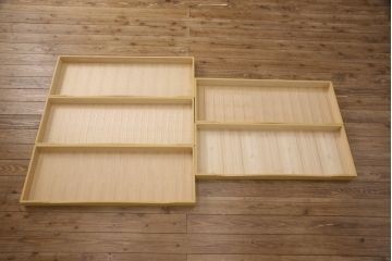 和製ビンテージ　希少　チーク材　激レア!!北欧デザインがお洒落な和服箪笥(和タンス、着物箪笥、衣装箪笥、ヴィンテージ)(R-052141)