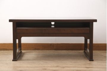 中古　美品　松本民芸家具　特注　シンプルで使い勝手のよいパソコンデスク(平机、在宅ワーク、在宅用座机、在宅ワーク、在宅用文机、在宅ワーク、在宅用座卓)(R-052147)