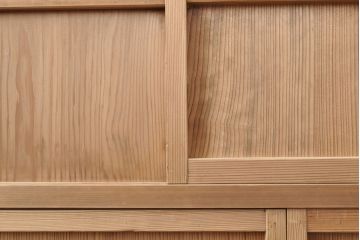 和製アンティーク　超激レア　総杉材　特注品　両面使いできる特大置き水屋(置水屋、茶水屋、茶棚、戸棚、茶道具、収納棚、食器棚)(R-052149)