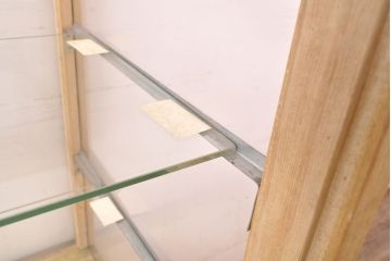 昭和レトロ　昔懐かしい佇まいが素敵な木枠ガラスケース(ショーケース、陳列棚、店舗什器)(R-052153)