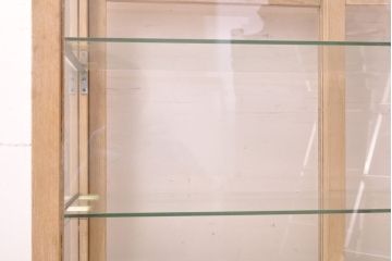 昭和レトロ　昔懐かしい佇まいが素敵な木枠ガラスケース(ショーケース、陳列棚、店舗什器)(R-052153)