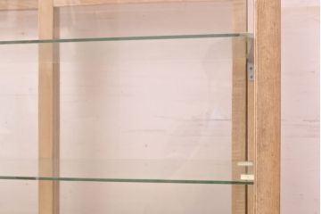 昭和レトロ　昔懐かしい佇まいが素敵な木枠ガラスケース(ショーケース、陳列棚、店舗什器)(R-052153)