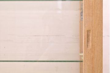 昭和レトロ　昔懐かしい佇まいが素敵な木枠ガラスケース(ショーケース、陳列棚、店舗什器)(R-052153)