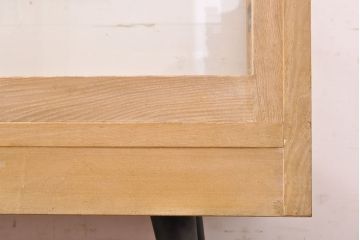 昭和レトロ　昔懐かしい佇まいが素敵な木枠ガラスケース(ショーケース、陳列棚、店舗什器)(R-052153)
