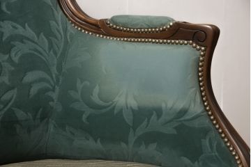 中古　カリモク家具(karimoku)　domani(ドマーニ)　Louis(ルイ)XVシリーズ　シックな色合いが上質な空間づくりにぴったりな1人掛けソファ(定価約40万円)(椅子、アームチェア、一人掛けソファ、1P)(R-052161)