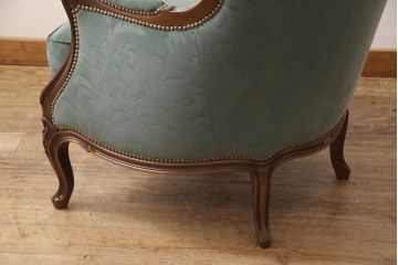 中古　カリモク家具(karimoku)　domani(ドマーニ)　Louis(ルイ)XVシリーズ　シックな色合いが上質な空間づくりにぴったりな1人掛けソファ(定価約40万円)(椅子、アームチェア、一人掛けソファ、1P)(R-052162)