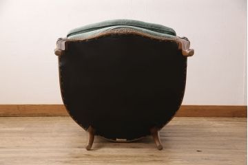 中古　カリモク家具(karimoku)　domani(ドマーニ)　Louis(ルイ)XVシリーズ　シックな色合いが上質な空間づくりにぴったりな1人掛けソファ(定価約40万円)(椅子、アームチェア、一人掛けソファ、1P)(R-052162)