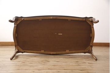 中古　カリモク家具(karimoku)　domani(ドマーニ)　Louis(ルイ)XVシリーズ　流れるような曲線が美しいセンターテーブル(リビングテーブル)(R-052163)