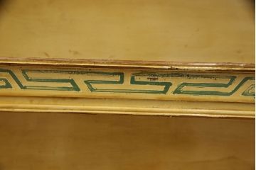 中古　美品　アジアンアンティーク風　カラフルな花の絵柄がかわいらしい大型飾り棚(陳列棚、キャビネット、オープンラック)(R-052165)