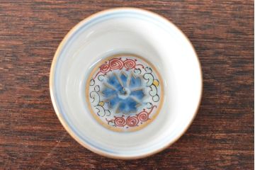 大清光緒年製　色絵　猪口5客セット(古伊万里、中国?)(R-052167)