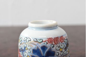 大清光緒年製　色絵　猪口5客セット(古伊万里、中国?)(R-052167)