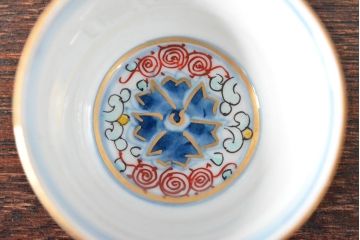 大清光緒年製　色絵　猪口5客セット(古伊万里、中国?)(R-052168)