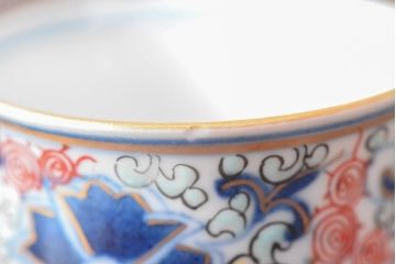 大清光緒年製　色絵　猪口5客セット(古伊万里、中国?)(R-052168)