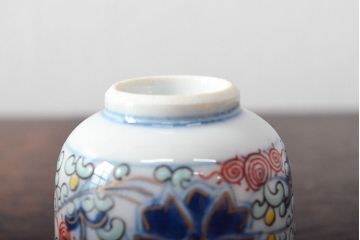 大清光緒年製　色絵　猪口5客セット(古伊万里、中国?)(R-052168)