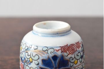 大清光緒年製　色絵　猪口5客セット(古伊万里、中国?)(R-052170)