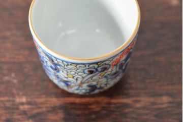 大清光緒年製　色絵　猪口7客セット(古伊万里、中国?)(R-052171)