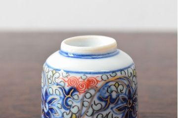 大清光緒年製　色絵　猪口7客セット(古伊万里、中国?)(R-052171)
