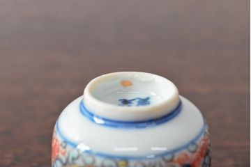 大清光緒年製　色絵　猪口7客セット(古伊万里、中国?)(R-052171)