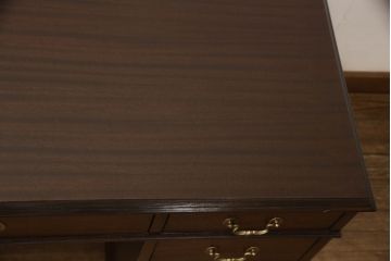 中古　DREXEL HERITAGE (ドレクセルヘリテイジ)　マホガニー材　洗練された大人の雰囲気醸し出す両袖デスク(机、在宅ワーク、在宅用ワークデスク)(R-052178)