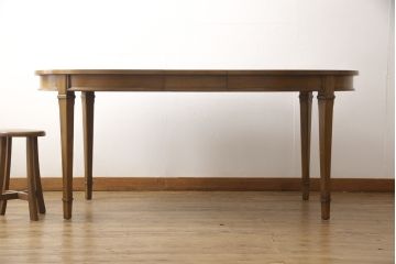 中古　DREXEL HERITAGE(ドレクセルヘリテイジ)　Triune(トライユン)　洗練された佇まいが気品を感じるダイニングテーブル(エクステンションテーブル、拡張式テーブル)(R-052180)