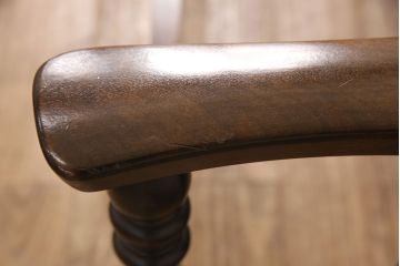 中古美品　松本民芸家具　赤と茶のコントラストが鮮やかな3人掛けソファ(ベンチ、三人掛け、3P)(R-052187)