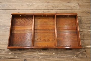 中古　美品　総ケヤキ材　こだわりの和空間にもってこい!上質な囲炉裏テーブル(火鉢、ダイニングテーブル)(R-052188)
