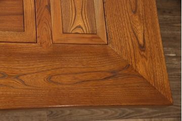中古　美品　総ケヤキ材　こだわりの和空間にもってこい!上質な囲炉裏テーブル(火鉢、ダイニングテーブル)(R-052188)